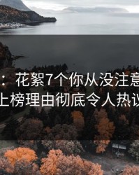 17c盘点：花絮7个你从没注意的细节，网红上榜理由彻底令人热议不止