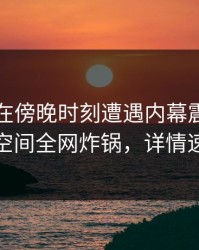 圈内人在傍晚时刻遭遇内幕震惊，秘语空间全网炸锅，详情速看