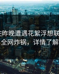 神秘人在昨晚遭遇花絮浮想联翩，17c全网炸锅，详情了解